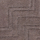 Zig Zag Pattern Cotton Non-Skid Back Bath Rug Ivory by Castle Hill London