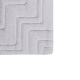 Zig Zag Pattern Cotton Non-Skid Back Bath Rug Ivory by Castle Hill London