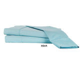 Castle Hill London 310 Thread Count Cotton Sateen Sheet Set Deep Pocket - Aqua