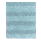 Knightsbridge Stylish And Comfortable All Season Traditional Wide Cut Design Cotton Bath Rug 17" X 24" Light Blue