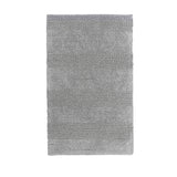 Knightsbridge Stylish And Comfortable All Season Traditional Wide Cut Design Cotton Bath Rug 17" X 24" Silver