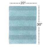 Knightsbridge Stylish And Comfortable All Season Traditional Wide Cut Design Cotton Bath Rug 20" X 30" Natural