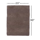 Knightsbridge Stylish And Comfortable All Season Traditional Wide Cut Design Cotton Bath Rug 20" X 30" White