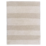 Knightsbridge Stylish And Comfortable All Season Traditional Wide Cut Design Cotton Bath Rug Set 21" X 34" Ivory