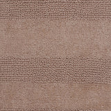 Knightsbridge Stylish And Comfortable All Season Traditional Wide Cut Design Cotton Bath Rug 21" X 34" Natural
