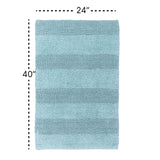 Knightsbridge Stylish And Comfortable All Season Traditional Wide Cut Design Cotton Bath Rug 24" X 40" Natural