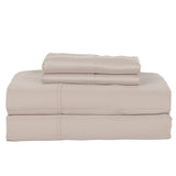 Castle Hill Premium Lightweight 440 Thread Count Cotton Sateen 4 Pieces Sheet Set Ivory