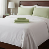 Castle Hill Premium Lightweight 330 Thread Count Cotton Sateen 4 Pieces Sheet Set Ocean Blue