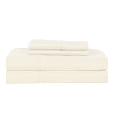 Castle Hill Premium Lightweight 330 Thread Count Cotton Sateen 4 Pieces Sheet Set White