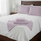 Castle Hill Premium Lightweight 330 Thread Count Cotton Sateen 4 Pieces Sheet Set Ash