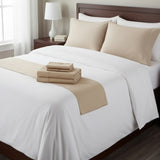 Castle Hill Premium Lightweight 330 Thread Count Cotton Sateen 4 Pieces Sheet Set Celedon