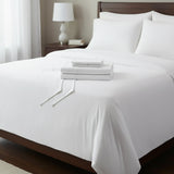 Castle Hill Premium Lightweight 330 Thread Count Cotton Sateen 4 Pieces Sheet Set Grey