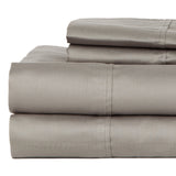 Castle Hill Premium Lightweight 330 Thread Count Cotton Sateen 4 Pieces Sheet Set Grey