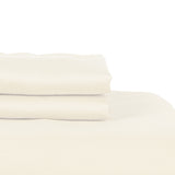 Castle Hill Premium Lightweight 330 Thread Count Cotton Sateen 4 Pieces Sheet Set Ivory