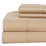 Castle Hill Premium Lightweight 330 Thread Count Cotton Sateen 4 Pieces Sheet Set Taupe