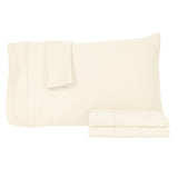 Castle Hill Premium Lightweight 440 Thread Count Cotton Sateen 4 Pieces Sheet Set White