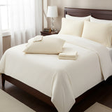 Castle Hill Premium Lightweight 440 Thread Count Cotton Sateen 4 Pieces Sheet Set Ivory