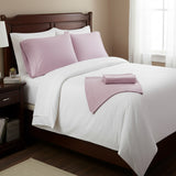 Castle Hill Premium Lightweight 440 Thread Count Cotton Sateen 4 Pieces Sheet Set Lavander