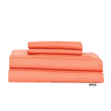 Castle Hill London 600 Thread Count Sateen Stripe Sheet Set - Spice