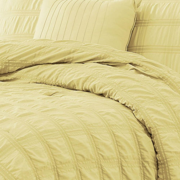 Ramallah Eliza Seersucker Comforter Set - Yellow