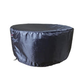 Summerset Shield Gold 2-Layer Polyester Fabric Outdoor Fire Table Round Cover - Charcoal Grey