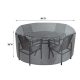 Summerset Shield Round/Square Table Chair Cover Ultimate Protection for Your Outdoor Furniture Mercury