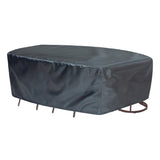 Summerset Shield Mercury Cover Fits Oval/Rectangle Table & Chairs with Ties, Elastic & Spring Cinch Lock
