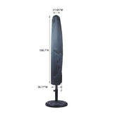 Summerset Shield Umbrella Cover Ultimate Protection for Your Outdoor Furniture AKZ 17.72"/26.77"/21.65" x 104" Mercury