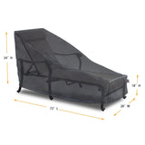 Summerset Shield Chaise Lounge Cover Ultimate Protection for Your Outdoor Furniture 73" x 28" x 18"/22.5"/37" Mercury