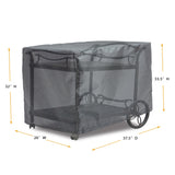 Summerset Shield Tea Cart Cover Ultimate Protection for Your Outdoor Furniture 37.5" x 26" x 32"/33.5" Mercury