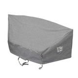 Summerset Shield Platinum Circular 3-Layer Water Resistant Outdoor Sofa Cover - 86x36", Grey Melange