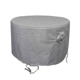 Summerset Shield Platinum 3-Layer Water Resistant Outdoor Fire Table Round Cover - Grey Melange