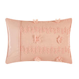 Chic Home Ahtisa Comforter Set Jacquard Floral Applique Design Bedding Blush