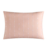 Chic Home Kensley Comforter Set Washed Crinkle Ruffled Flange Border Design Bedding Blush