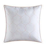 Chic Home Kensley Comforter Set Washed Crinkle Ruffled Flange Border Design Bedding Blush