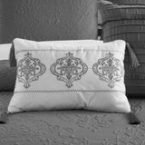 Chic Home Mayflower Comforter Set Embossed Medallion Scroll Pattern Design Bed In A Bag Grey