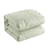Chic Home Meredith Comforter Set Plush Ribbed Chevron Design Bed In A Bag Green