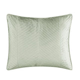 Chic Home Meredith Comforter Set Plush Ribbed Chevron Design Bed In A Bag Green