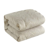 Chic Home Meredith Comforter Set Plush Ribbed Chevron Design Bedding Beige
