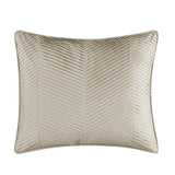 Chic Home Meredith Comforter Set Plush Ribbed Chevron Design Bedding Beige