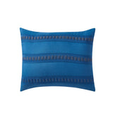 Chic Home Yvette Comforter Set Ruffled Pleated Flange Border Design Bedding Blue
