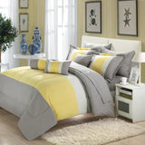 Chic Home Serenity 10 Piece Comforter Bed In A Bag Set Yellow