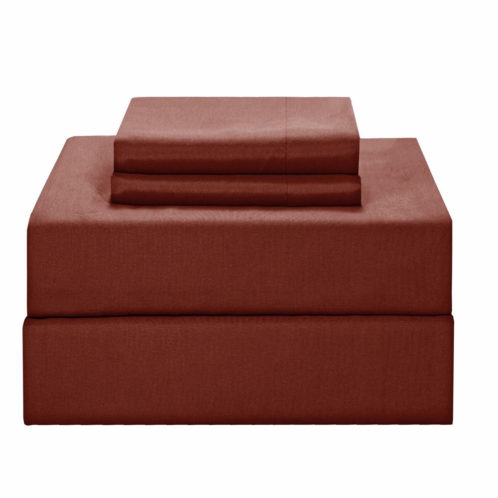 Chic Home Elegant Beaudine 10 Pieces Comforter Bed In A Bag Sheets Decorative Pillows & Shams Brick Red