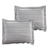 Chic Home Elegant Reversible Adler Motif 10 Pieces Comforter Bed In A Bag Sheets Decorative Pillows & Shams Grey
