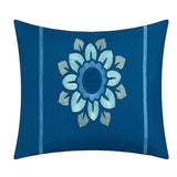 Chic Home Medallion Modern Pattern Microfiber 6/8 Pieces Comforter Bed In A Bag Sheet Set & Decorative Shams Blue