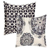 Chic Home Medallion Modern Pattern Microfiber 6/8 Pieces Comforter Bed In A Bag Sheet Set & Decorative Shams Black