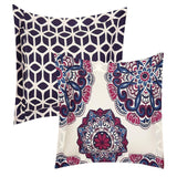 Chic Home Medallion Modern Pattern Microfiber 6/8 Pieces Comforter Bed In A Bag Sheet Set & Decorative Shams Navy