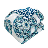 Chic Home Medallion Modern Pattern Microfiber 6/8 Pieces Comforter Bed In A Bag Sheet Set & Decorative Shams Blue