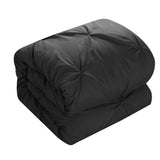 Chic Home Mycroft Pinch Pleated Ruffled Bed In A Bag Soft Microfiber Sheets 10 Pieces Comforter Decorative Pillows & Shams Black
