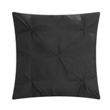 Chic Home Mycroft Pinch Pleated Ruffled Bed In A Bag Soft Microfiber Sheets 10 Pieces Comforter Decorative Pillows & Shams Black